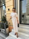 Довга біла сукня із шовкового софту в квітковий принт | 6846787 | фото 2