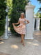 Персикова сукня А-силуету із шовкового софту в квітковий принт | 6846794 | фото 4