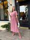 Рожева сукня-міді із шовкового софту в квітковий принт | 6846796 | фото 4