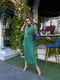 Зелена сукня-міді зі штапелю в квітковий принт | 6846801 | фото 3