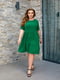 Зелена сукня вільного крою із американського крепу | 6846833