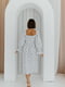 Муслінова біла сукня А-силуету в лілові квіти  | 6846858 | фото 4