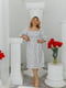 Муслінова біла сукня А-силуету в лілові квіти  | 6846858 | фото 5