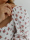 Муслінова біла сукня А-силуету в принт “рожеві суцвіття” | 6846860 | фото 3