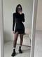 Приталена чорна сукня з велюру  | 6846872 | фото 10