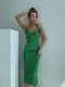 Приталена сукня міді зелена | 6846875 | фото 2