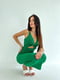 Приталена сукня міді зелена | 6846875 | фото 8