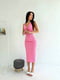 Приталена сукня міді рожева  | 6846876 | фото 3
