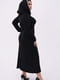 Довга трикотажна чорна сукня в рубчик | 6846906 | фото 2