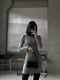 Утеплена сіра сукня міні  | 6846907 | фото 2