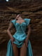 Муслінова розкльошена сукня м’ятного кольору з відкритими плечима | 6846909 | фото 10