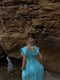 Муслінова розкльошена сукня м’ятного кольору з відкритими плечима | 6846909 | фото 3