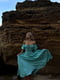 Муслінова розкльошена сукня м’ятного кольору з відкритими плечима | 6846909 | фото 7