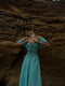 Муслінова розкльошена сукня м’ятного кольору з відкритими плечима | 6846909 | фото 9
