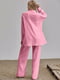 Рожевий лляний костюм: сорочка і штани | 6846940 | фото 4