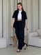 Льняний чорний костюм Лорен з брюками-палаццо та сорочкою    | 6847100 | фото 2
