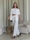 Льняний білий костюм Лорен з брюками-палаццо та сорочкою    | 6847101 | фото 2