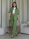 Льняний зелений костюм Лорен з брюками-палаццо та сорочкою    | 6847104 | фото 2