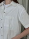 Льняна біла сорочка Ніно з коротким рукавом  | 6847108 | фото 5