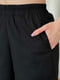 Чорні льняні штани-палаццо  Торіо  | 6847114 | фото 5