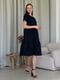 Льняна чорна сукня-міді Гутта  з рюшами | 6847121 | фото 2