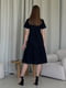 Льняна чорна сукня-міді Гутта  з рюшами | 6847121 | фото 5