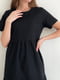 Льняна чорна сукня-міді Гутта  з рюшами | 6847121 | фото 7