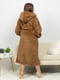 Довгий махровий халат світло-коричневого кольору | 6847327 | фото 3