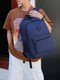Універсальний синій рюкзак на два відділення з трьома кишенями (45*30*15 см) | 6847369 | фото 2