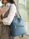 Синій рюкзак Marine на одне відділення з додатковими кишенями (30*27*13 см) | 6847386 | фото 2