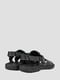 Кожаные черные сандалии на липучках | 6847643 | фото 4