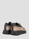 Кожаные черно-бежевые кроссовки на шнуровке | 6847650 | фото 4