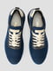 Текстильні сині кросівки на шнурівці | 6847655 | фото 5