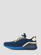 Текстильные синие кроссовки на шнуровке | 6847655 | фото 2