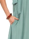 Сукня А-силуету бірюзового кольору з зав’язками на плечах  | 6831807 | фото 6