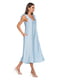 Блакитна сукня А-силуету з зав’язками на плечах | 6831808 | фото 5