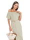 Бавовняна легка сукня-футляр з розрізом | 6831825 | фото 4