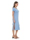Блакитна сукня-футляр з розрізом | 6831826 | фото 7