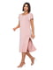 Легка бавовняна сукня-футляр пудрового кольору | 6831827 | фото 9