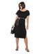 Чорна бавовняна сукня-футляр з розрізом | 6831828 | фото 2