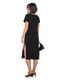 Чорна бавовняна сукня-футляр з розрізом | 6831828 | фото 8