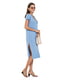Блакитна сукня-футляр з фігурним вирізом | 6831830 | фото 4