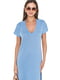 Блакитна сукня-футляр з фігурним вирізом | 6831830 | фото 5
