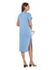 Блакитна сукня-футляр з фігурним вирізом | 6831830 | фото 7