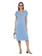 Блакитна сукня-футляр з фігурним вирізом | 6831830 | фото 8