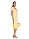 Жовта сукня-футляр з фігурним вирізом | 6831831 | фото 5
