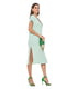 Сукня-футляр фісташкового кольору з розрізом | 6831833 | фото 4