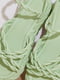 Світло-зелені сандалі з довгими перехресними зав”язками | 6848995 | фото 3