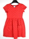 Червона сукня в горох з накладними кишенями | 6849162