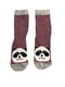 Шкарпетки сіро-бордові в смужку з малюнком | 6849246